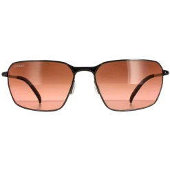 Serengeti Rectangle^Sunglasses Shelton SS547003 Shiny Dark Gunmetal Mineral Pola