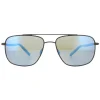 Serengeti Aviator^Sunglasses Tellaro 8819 Matte Black Blue Mineral Polarized 5