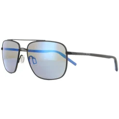 Serengeti Aviator^Sunglasses Tellaro 8819 Matte Black Blue Mineral Polarized 5