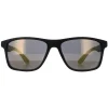 Smarty Rectangle|Rectangle^Sunglasses SA2306 A Matte Black Rubber Yellow Bronze Blue Flash