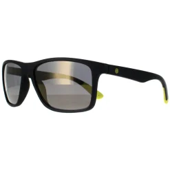 Smarty Rectangle|Rectangle^Sunglasses SA2306 A Matte Black Rubber Yellow Bronze Blue Flash