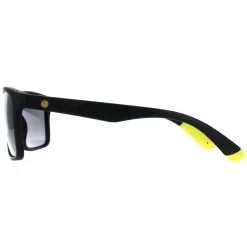 Smarty Rectangle|Rectangle^Sunglasses SA2306 A Matte Black Rubber Yellow Bronze Blue Flash