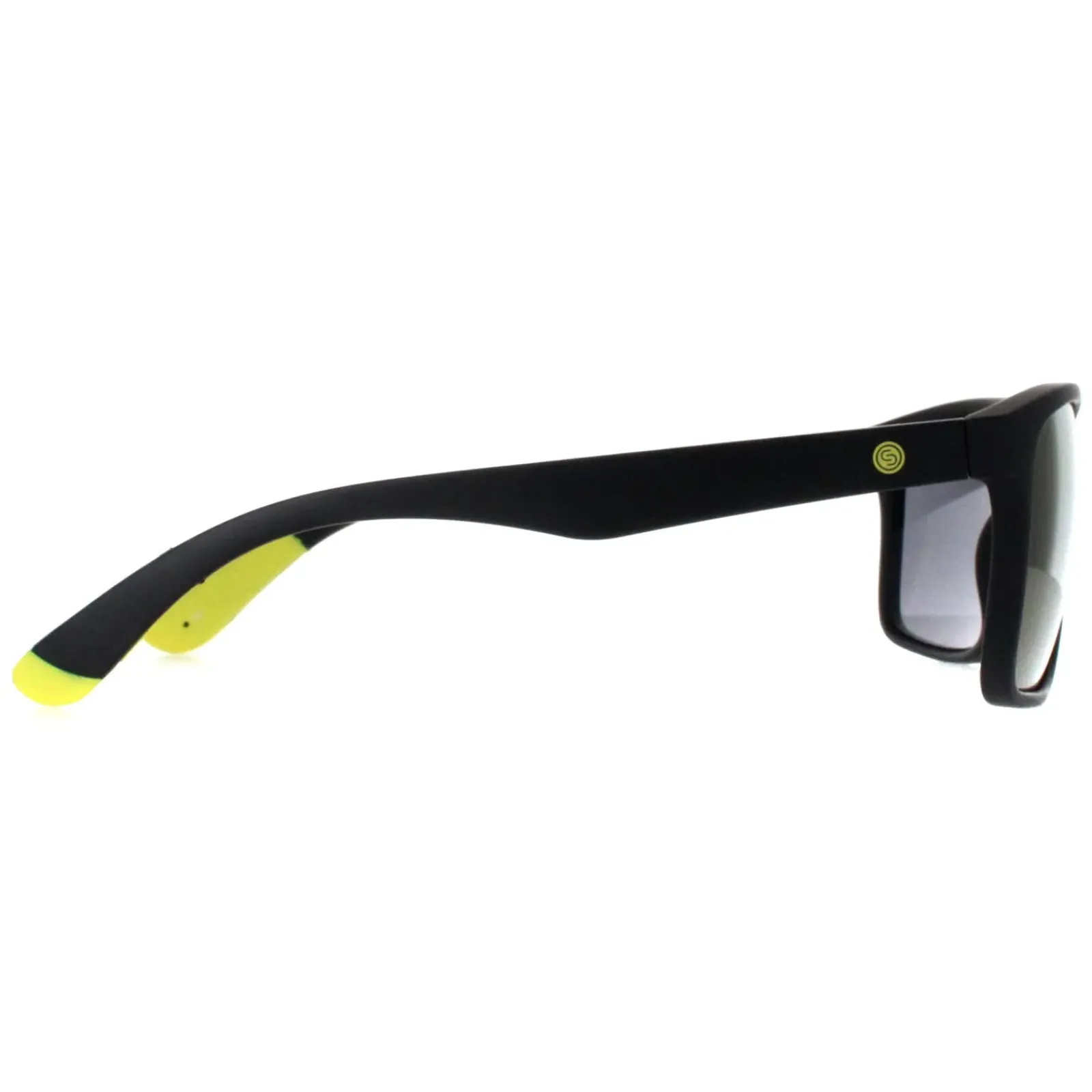 Smarty Rectangle|Rectangle^Sunglasses SA2306 A Matte Black Rubber Yellow Bronze Blue Flash