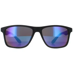 Smarty Rectangle|Rectangle^Sunglasses SA2306 C Matte Black Rubber Neon Green Bronze Grey F