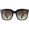 Smarty Square^Sunglasses SB2314 A Black with Silver Edging Grey