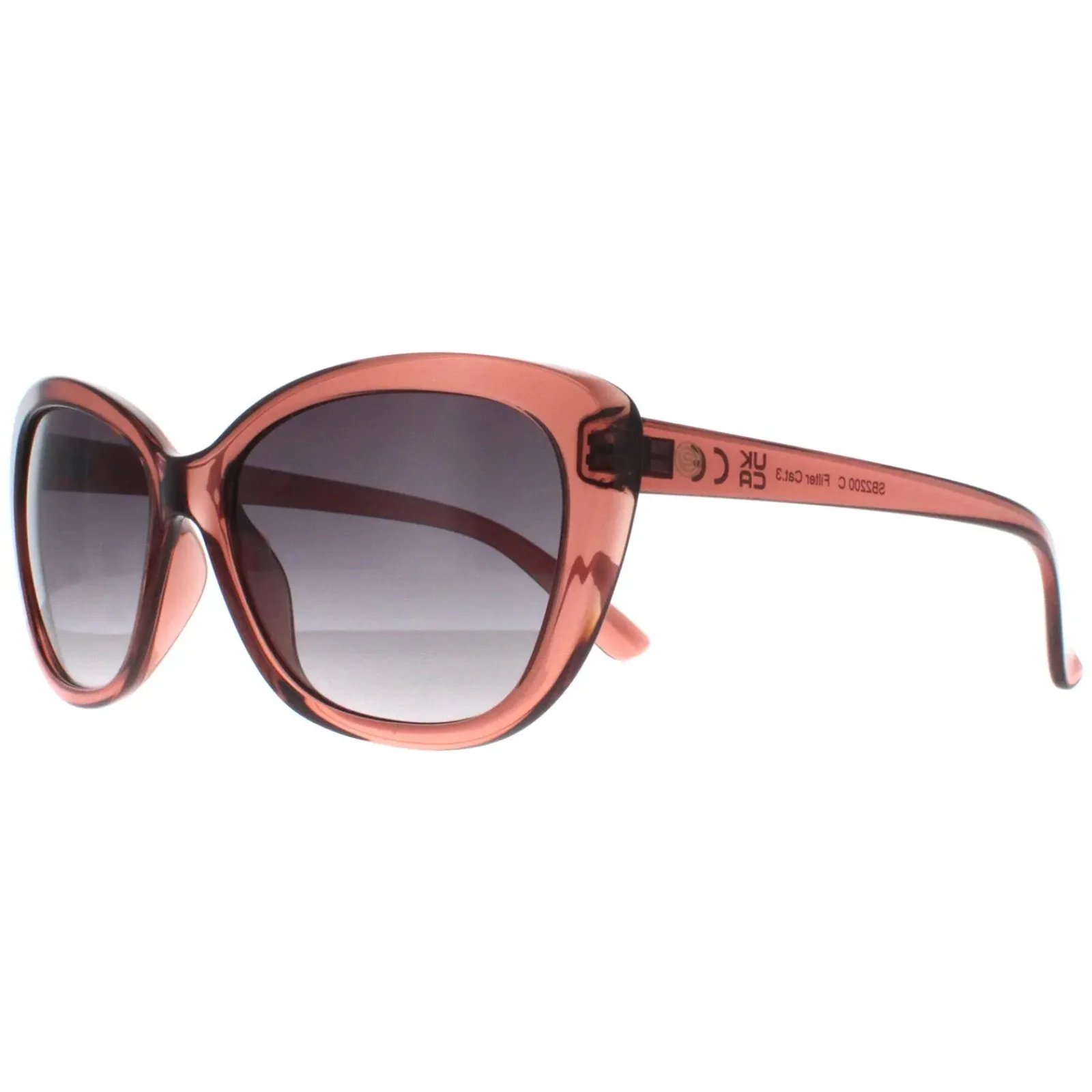 Smarty Rectangle^Sunglasses SB220 0C Rose Brown Grey