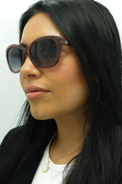 Smarty Rectangle^Sunglasses SB220 0C Rose Brown Grey