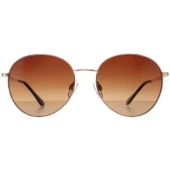 Smarty Round^Sunglasses X1116 A Gold Brown