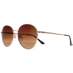 Smarty Round^Sunglasses X1116 A Gold Brown