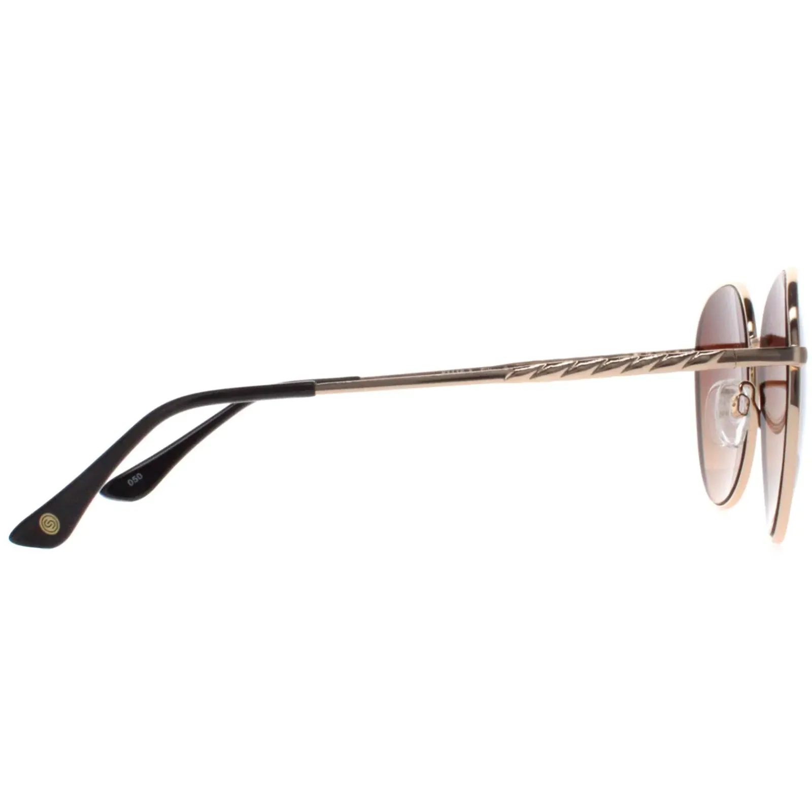 Smarty Round^Sunglasses X1116 A Gold Brown