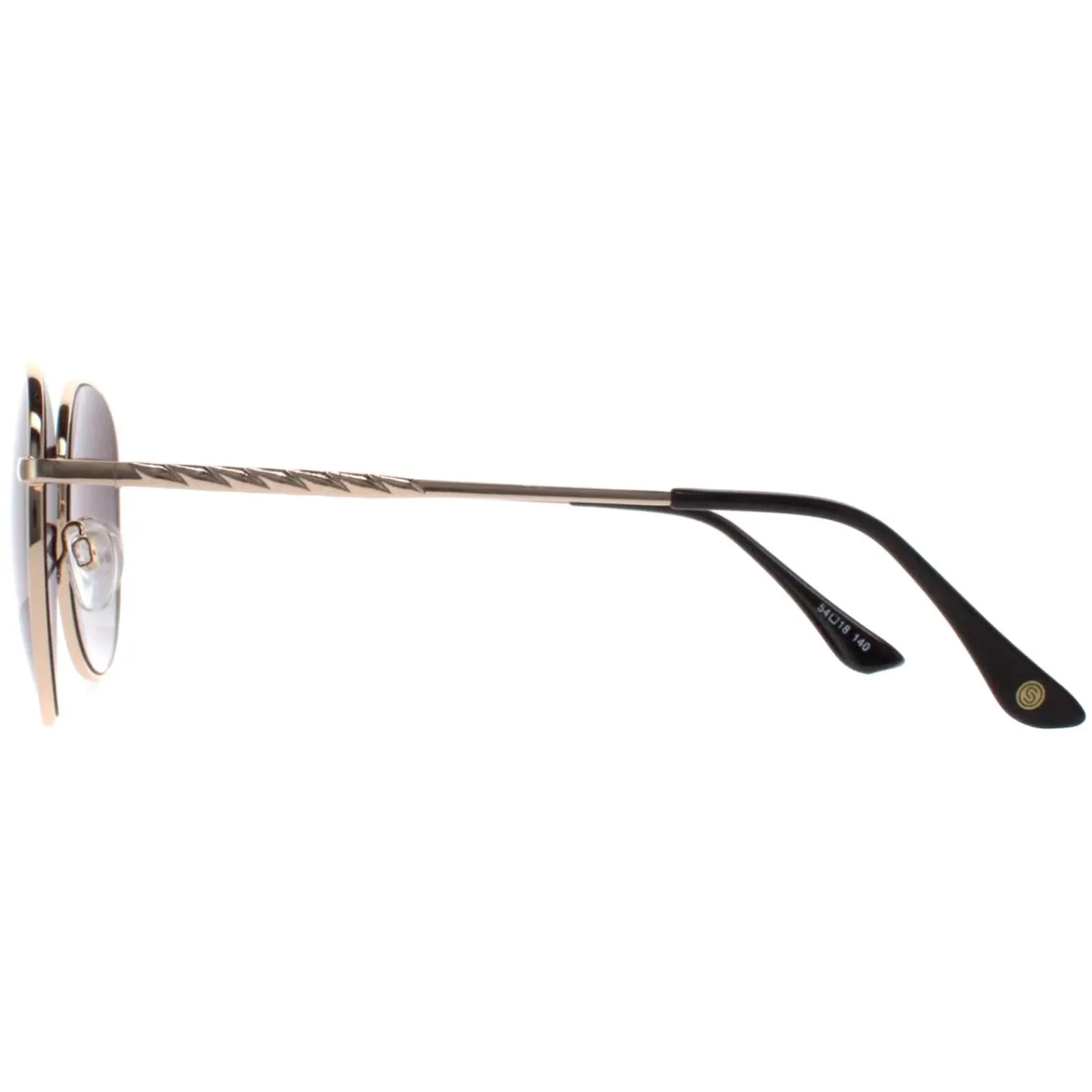 Smarty Round^Sunglasses X1116 B Gold Grey