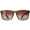 Smarty Rectangle^Sunglasses X2027 B Matte Olive Black Brown