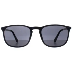 Smarty Rectangle^Sunglasses X2124 B Matte Navy Gun Dark Blue Grey