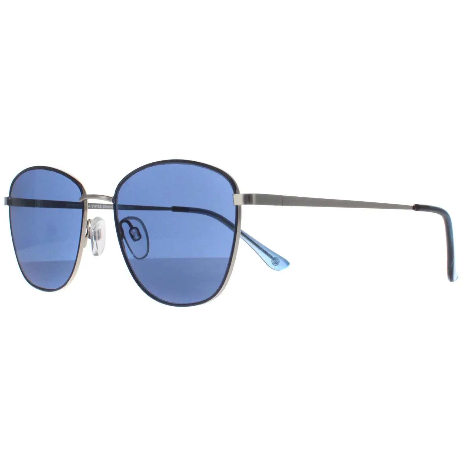 Smarty Square|Square^Sunglasses X1113 C Blue Matte Silver Blue