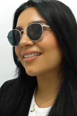Smarty Round^Sunglasses X1120 C Silver Grey