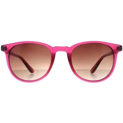 Smarty Round^Sunglasses X2132 C Transparent Cassis Pink Brown