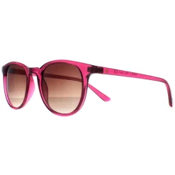 Smarty Round^Sunglasses X2132 C Transparent Cassis Pink Brown