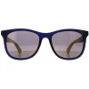 Smarty Rectangle^Sunglasses X2916 G Frosty Matte Black Blue Rubber Yellow Grey