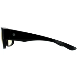 Smarty Rectangle^Sunglasses Y2055 E Black EF Night-Driving Yellow