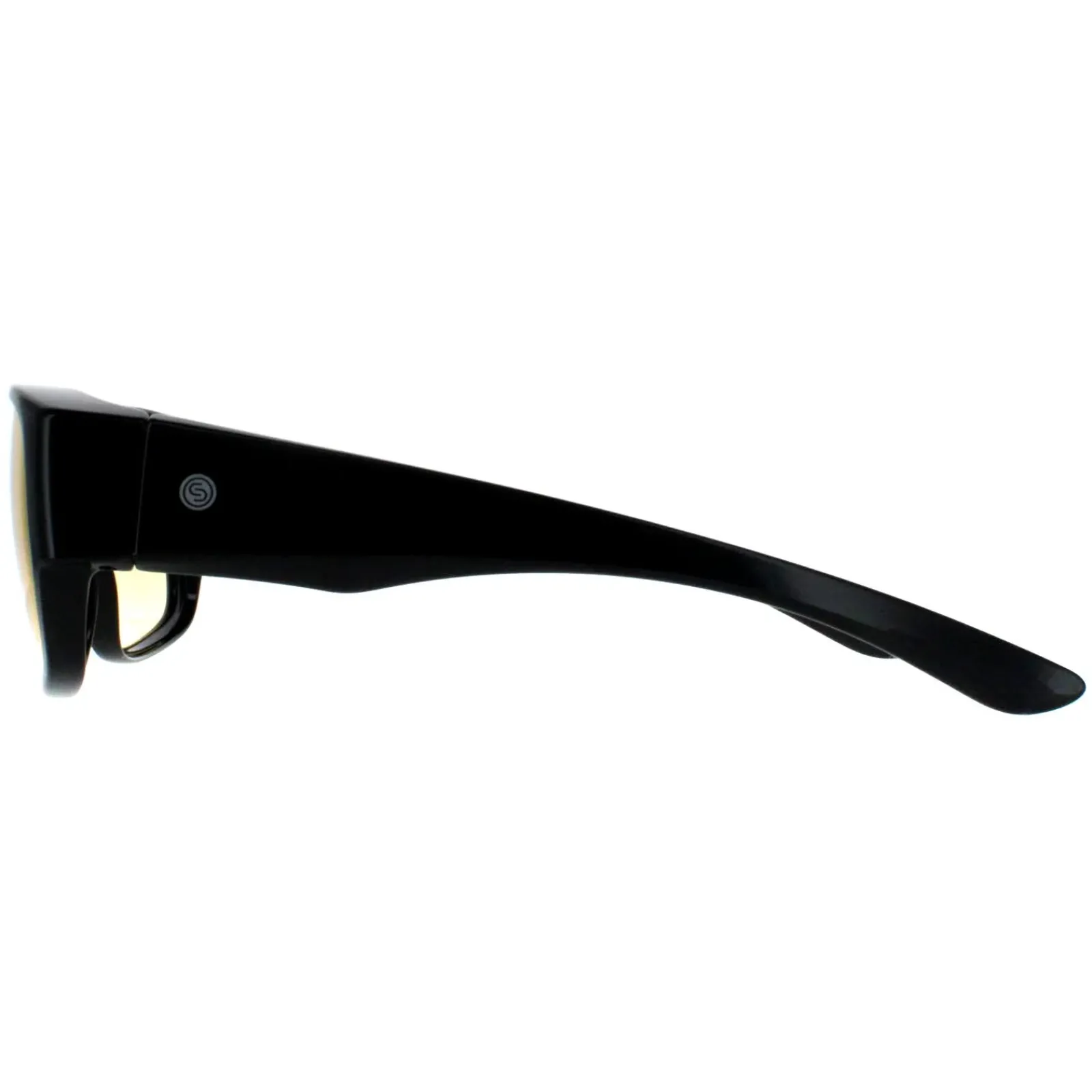 Smarty Rectangle^Sunglasses Y2055 E Black EF Night-Driving Yellow