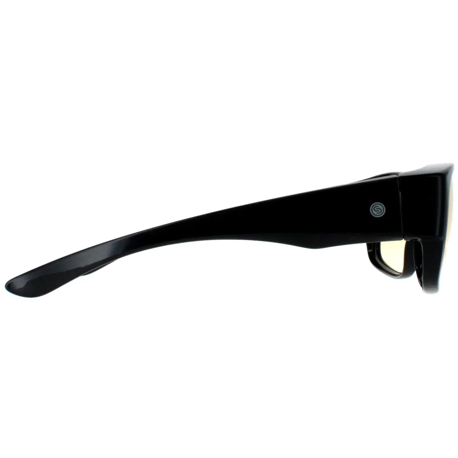 Smarty Rectangle^Sunglasses Y2055 E Black EF Night-Driving Yellow