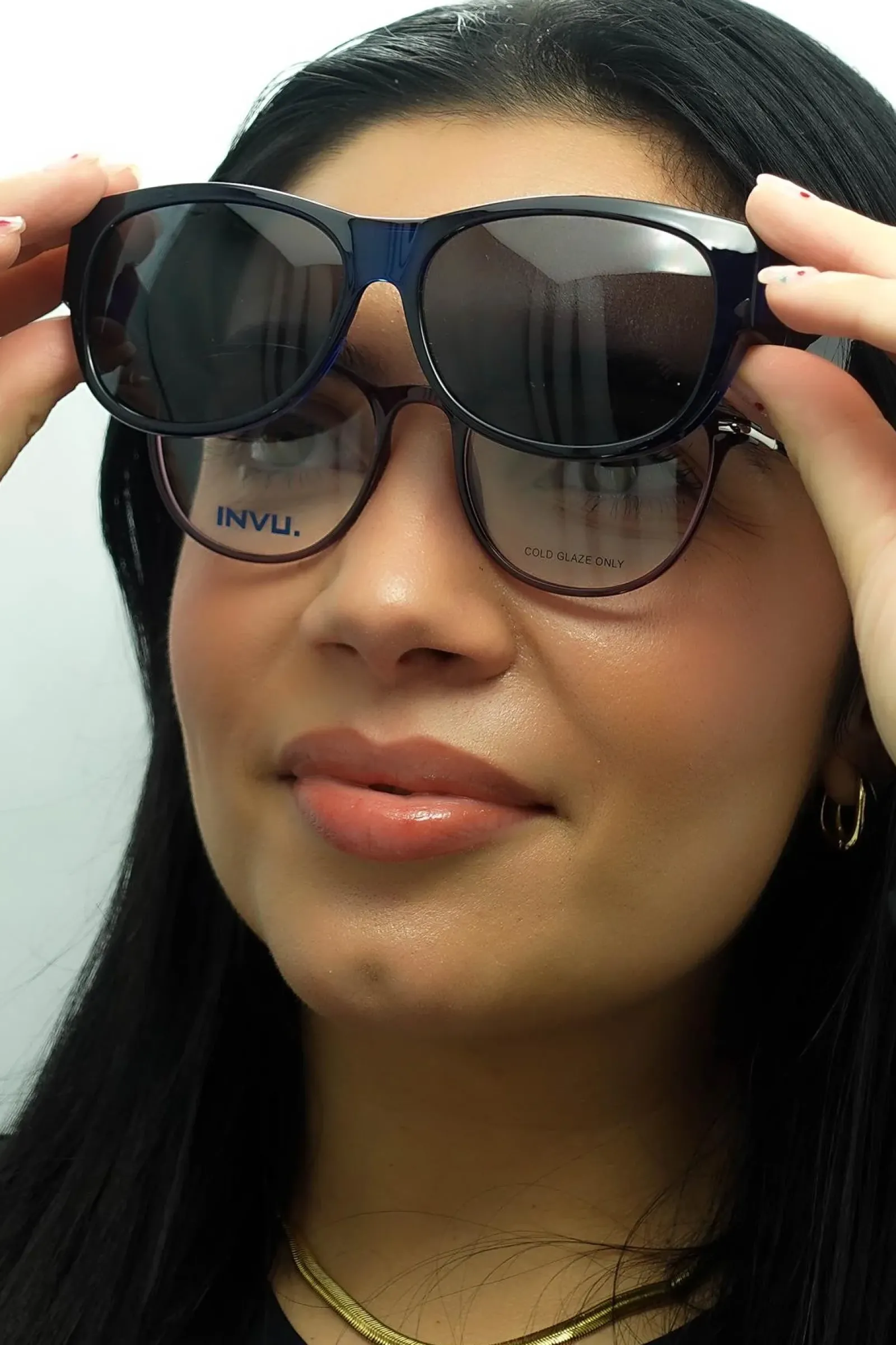 Smarty Rectangle|Rectangle^Sunglasses Y2058 E Transparent Blue