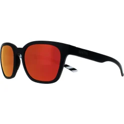 Smith Square^Sunglasses Founder Slim S37 X6 Matte Black Chromapop Red Mirror