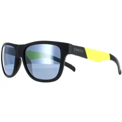 Smith Square^Sunglasses Lowdown Slim/N PGC XB Matte Black Yellow Chromapop Si