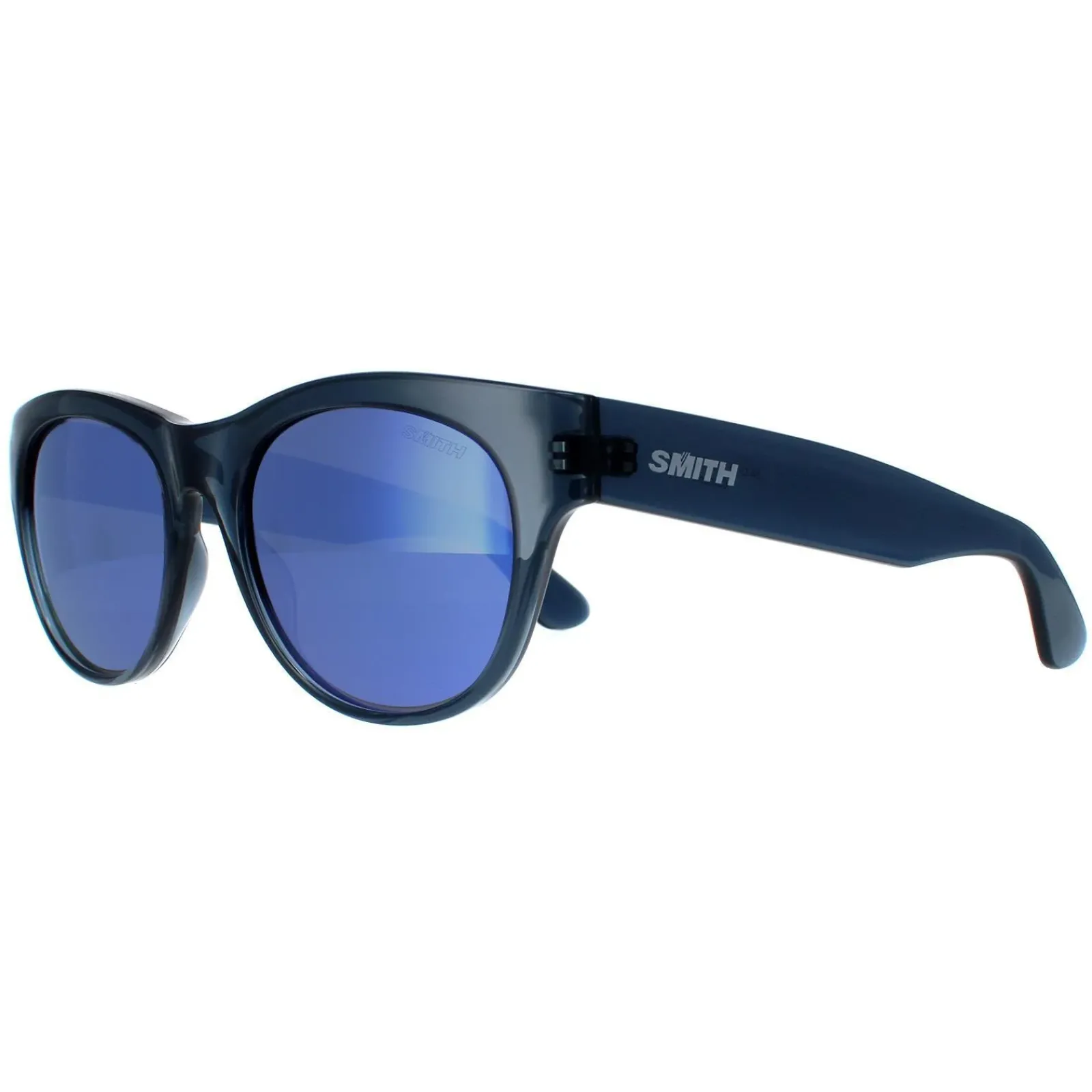 Smith Round^Sunglasses Sophisticate OXZ TE Blue Crystal Chromapop Violet Mir