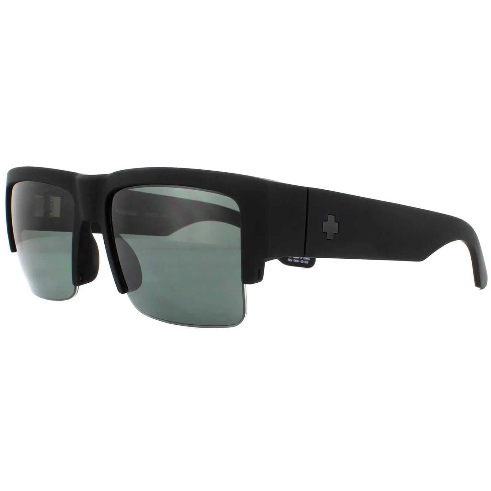 Spy Polarised^Sunglasses Cyrus 50/50 6700000000058 Soft Matte Black HD Plus Grey