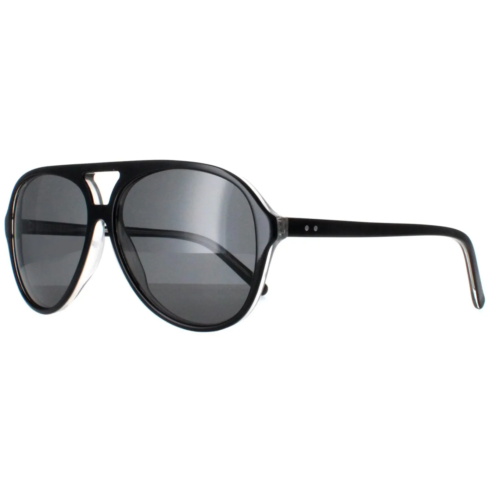 Sunoptic Aviator|Aviator^Sunglasses AP102 A Black Clear Smoke