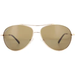 SunOptic Polarised|Oval^Sunglasses SP100 C Gold Flex Brown Polarized
