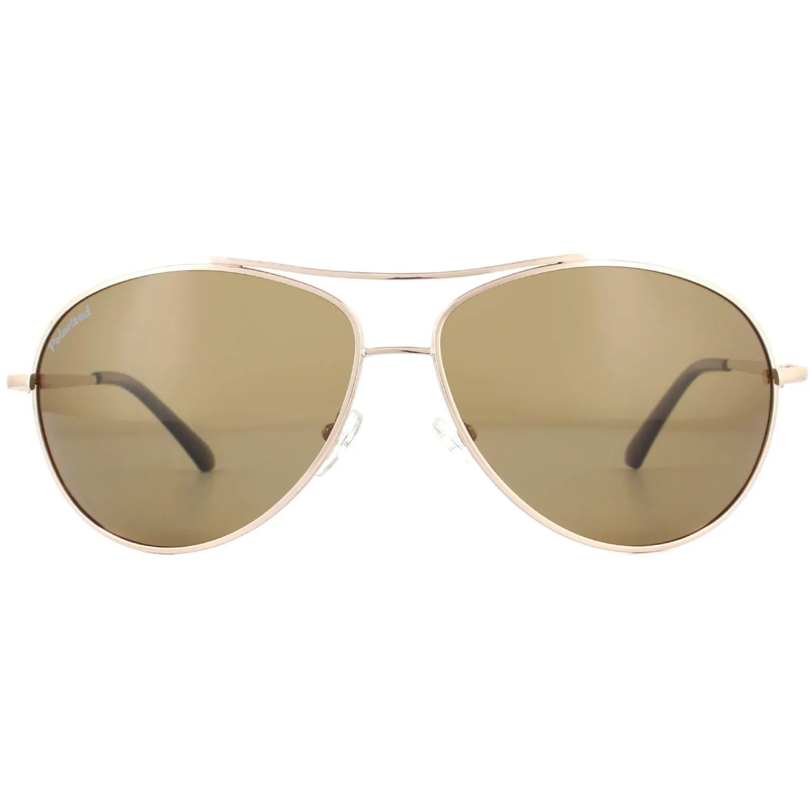 SunOptic Polarised|Oval^Sunglasses SP100 C Gold Flex Brown Polarized