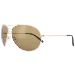 SunOptic Polarised|Oval^Sunglasses SP100 C Gold Flex Brown Polarized