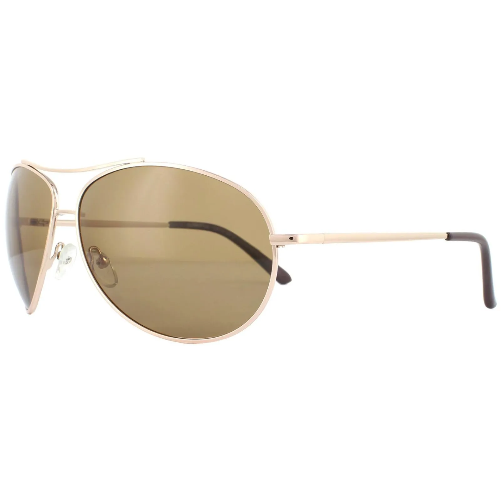 SunOptic Polarised|Oval^Sunglasses SP100 C Gold Flex Brown Polarized