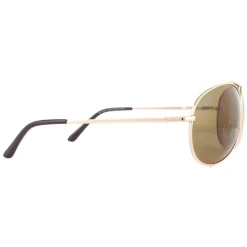 SunOptic Polarised|Oval^Sunglasses SP100 C Gold Flex Brown Polarized