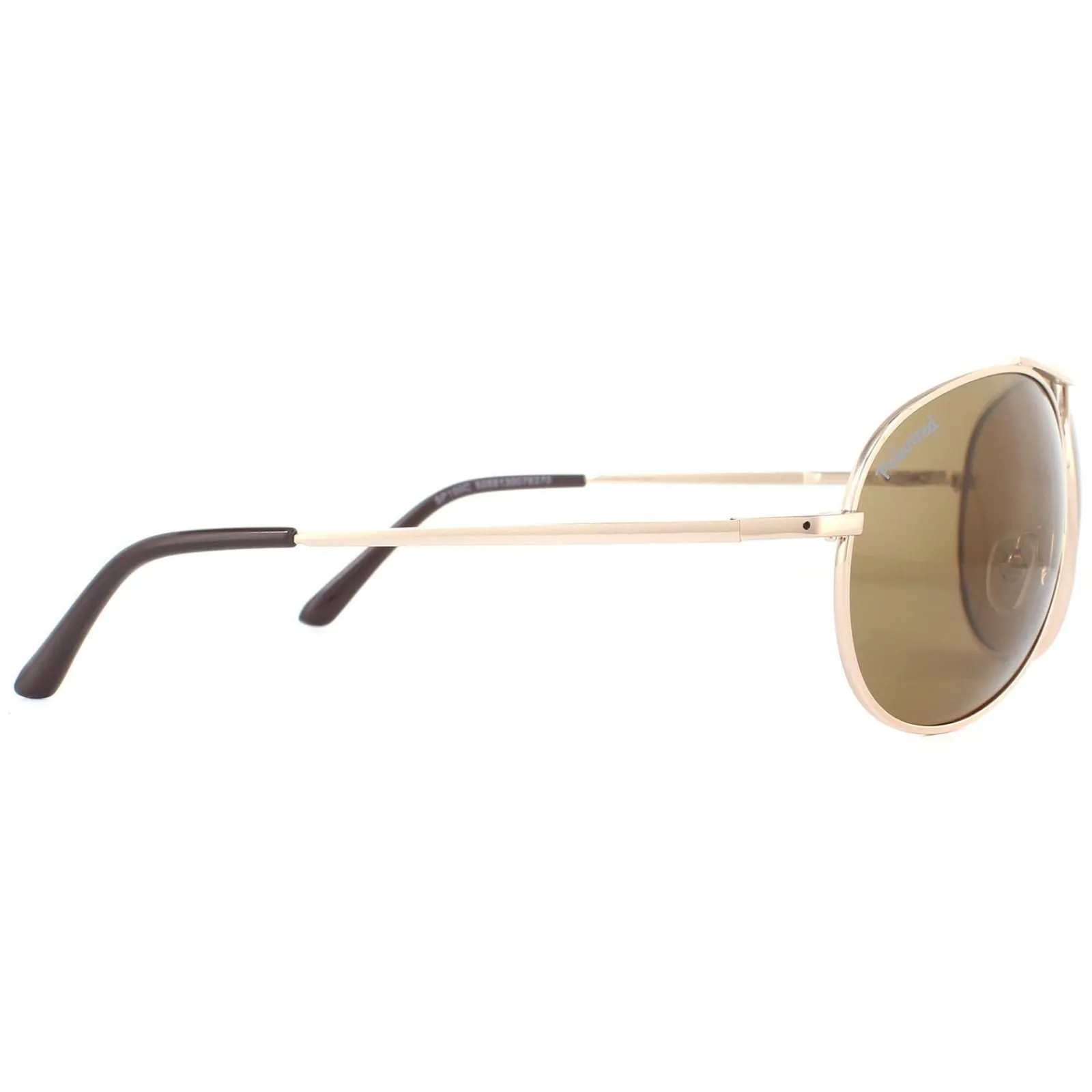 SunOptic Polarised|Oval^Sunglasses SP100 C Gold Flex Brown Polarized