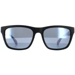 Superdry Polarised|Rectangle^Sunglasses 5009 104P Black Silver Mirror Polarized