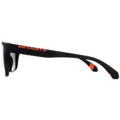 Superdry Polarised|Rectangle^Sunglasses 5009 104P Black Silver Mirror Polarized