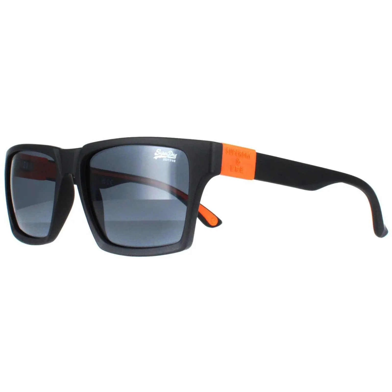 Superdry Polarised^Sunglasses Disruptive 104P Matte Black Orange Grey Polarized