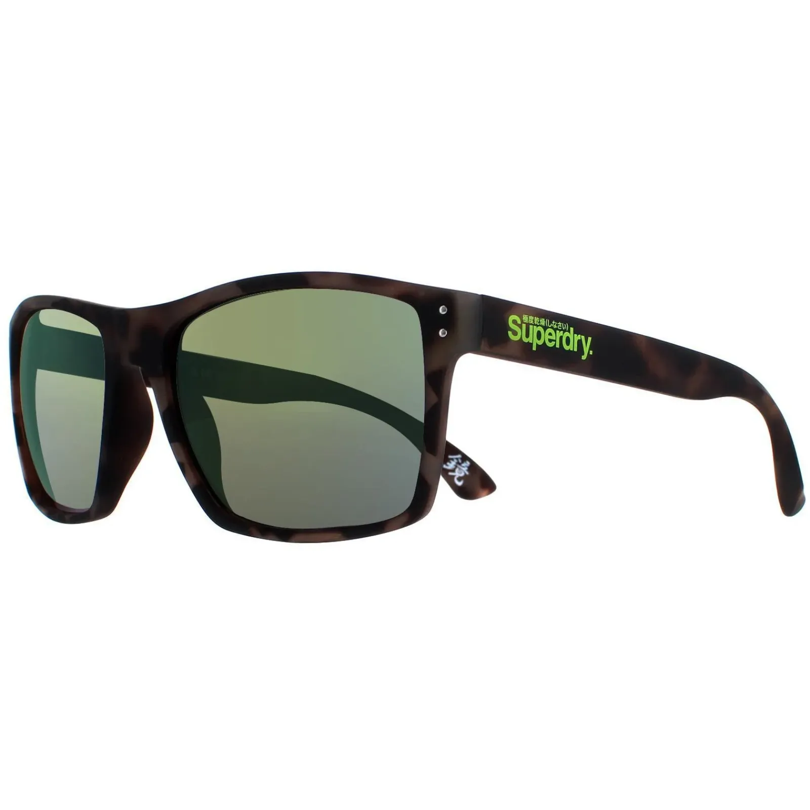 Superdry Square^Sunglasses Kobe SDS 122 Matte Rubberised Tortoise Grey Yellow