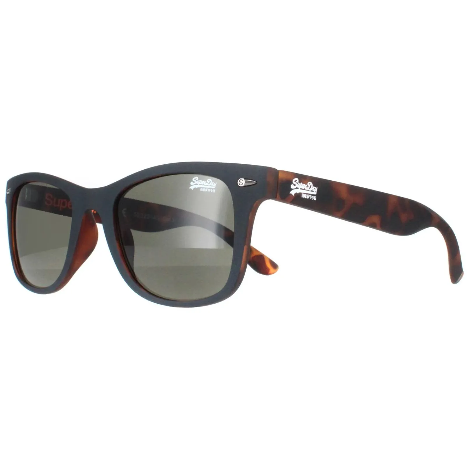 Superdry Square^Sunglasses Rookie 106 Matte Navy Havana Green