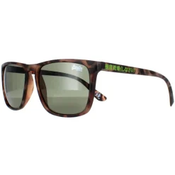 Superdry Rectangle^Sunglasses Shockwave 102 Satin Spotted Havana Green