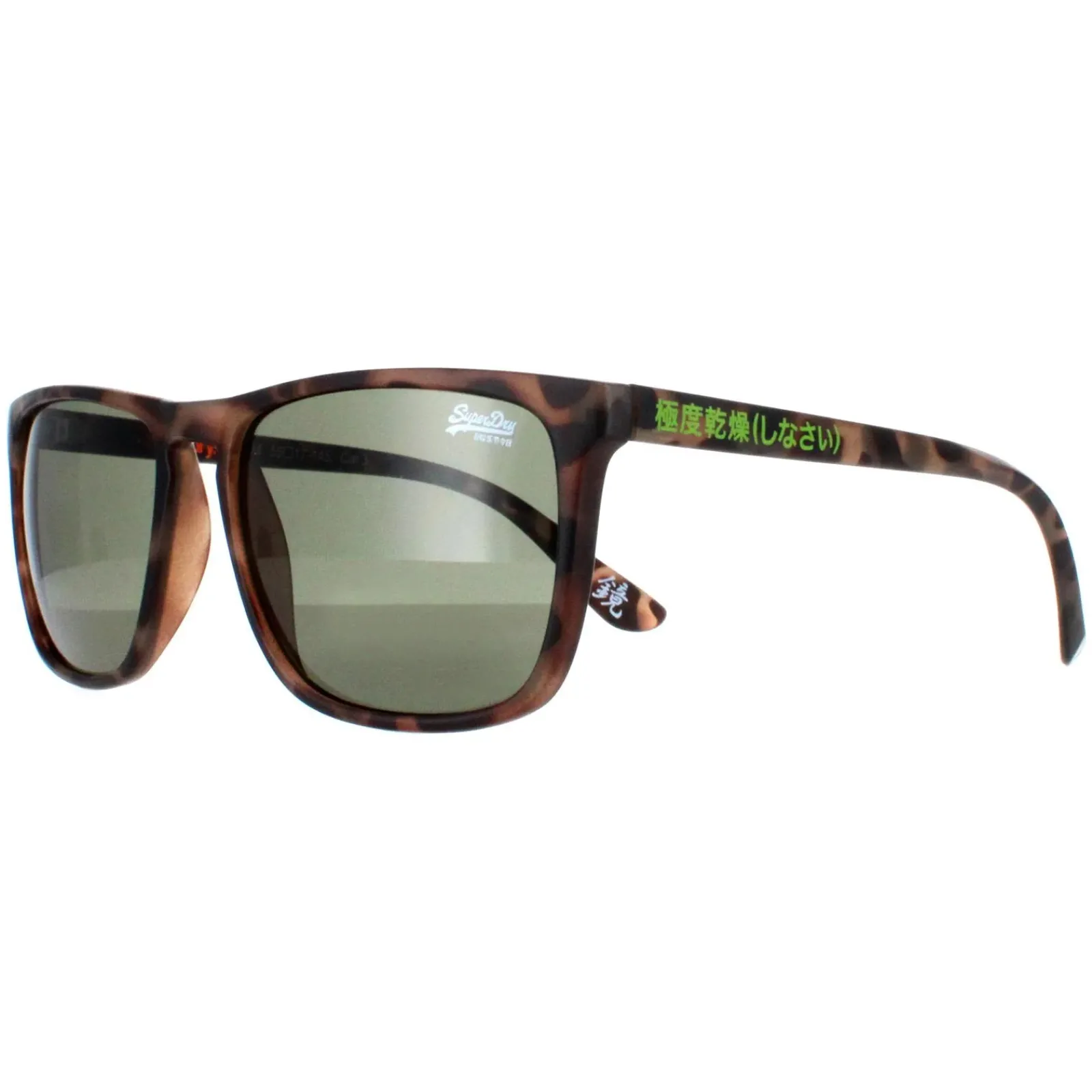 Superdry Rectangle^Sunglasses Shockwave 102 Satin Spotted Havana Green