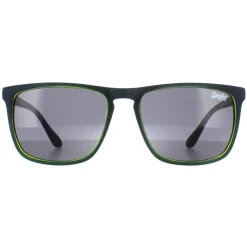 Superdry Rectangle^Sunglasses Stockhom 106 Matte Navy and Lime Dark Grey