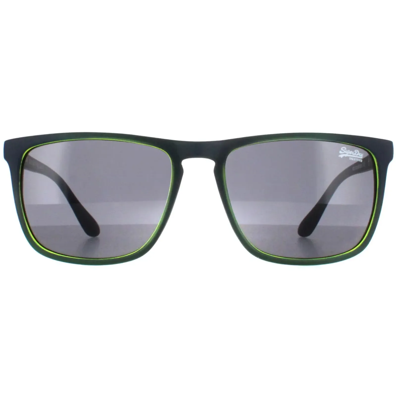 Superdry Rectangle^Sunglasses Stockhom 106 Matte Navy and Lime Dark Grey