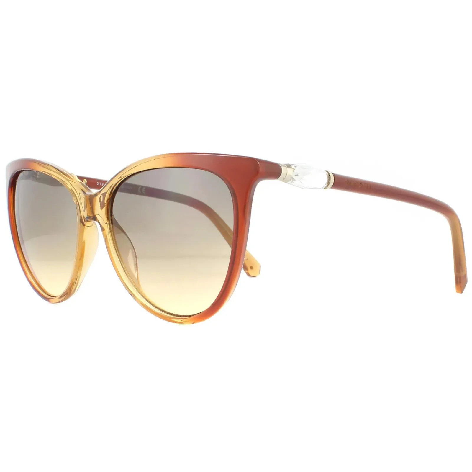 Swarovski Cat-Eye^Sunglasses SK0226 47F Light Brown Transparent Brown Gradient