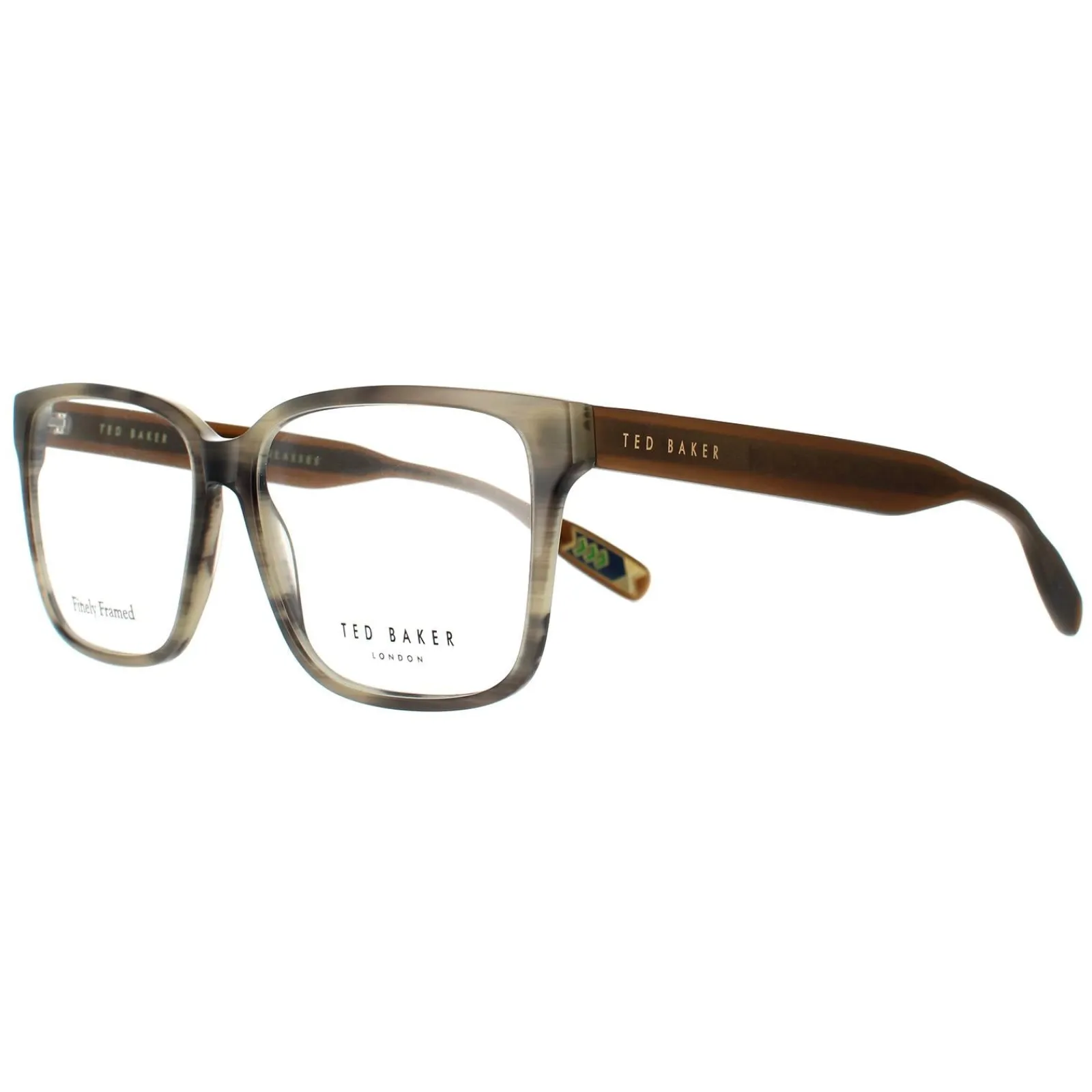 Ted Baker Ted Baker|Rectangle^Glasses Frames Noble TB8198 953 Grey Horn Men Women