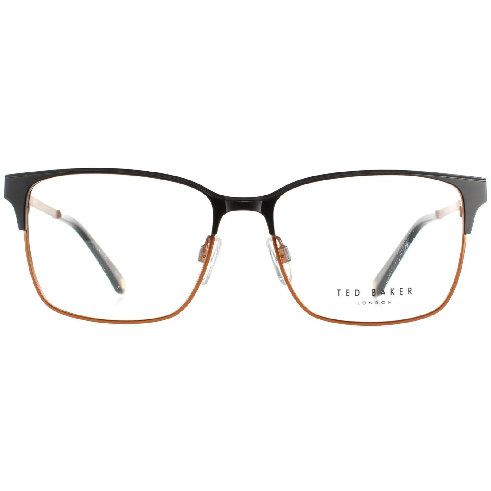 Ted Baker Ted Baker|Square^Glasses Frames TB4294 Powell 003 Black and Copper Men Women