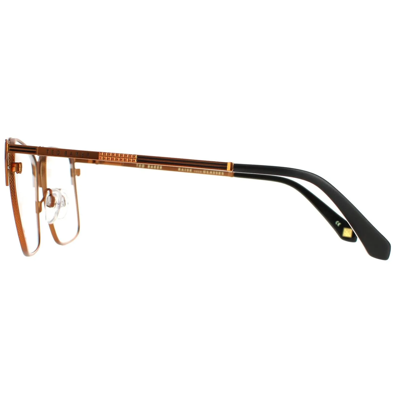 Ted Baker Ted Baker|Square^Glasses Frames TB4294 Powell 003 Black and Copper Men Women